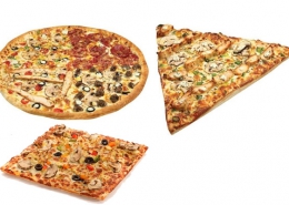 پیتزا مثلثی یا دایره‌ای